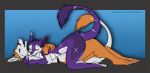  aevalpanthera ambiguous_gender anthro breasts duo eyes_closed female female/ambiguous fur grey_fur lying nude on_back orange_fur romantic_couple scar sergal side_view straddling tagme tail_tuft thick_thighs tuft white_belly 