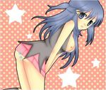  artist_request ass blue_eyes blue_hair blue_striped_panties breasts hikari_(pokemon) lowres nipples panties pink pink_skirt pokemon skirt star stars underwear upskirt 