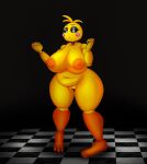  absurd_res animatronic anthro areola avian beakless big_areola big_breasts bird black_eyes breasts chicken el_jyjys female five_nights_at_freddy&#039;s five_nights_at_freddy&#039;s_2 galliform gallus_(genus) genitals hi_res huge_breasts machine narrowed_eyes nipples nude phasianid pussy robot scottgames simple_background slightly_chubby solo thick_thighs toy_chica_(fnaf) wide_hips yellow_body 
