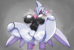  &lt;3 1_horn aniki2041 areola artist_name big_breasts black_body black_sclera breasts censor_bar censored censored_genitalia censored_pussy crouching digital_eyes female future_pokemon generation_9_pokemon genitals grey_background grey_body hi_res high_heeled_feet horn huge_breasts humanoid iron_valiant machine metallic_body multicolored_body nintendo nipples nude paradox_pokemon pink_eyes pokemon pokemon_(species) pussy robot robot_humanoid shiny_pokemon simple_background solo thick_thighs two_tone_body 