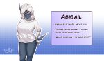  absol absurd_res big_breasts bottomwear bra breasts clothing denim denim_clothing female generation_3_pokemon hand_on_hip hi_res huge_breasts humanoid jeans nintendo pants pink_bra pink_clothing pink_underwear pokemon pokemon_(species) shirt solo t-shirt thyhsilverfeet topwear underwear 