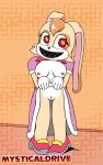  anthro breasts female flashing flashing_pussy genitals hi_res lagomorph leporid mammal mature_female mysticaldrive nipples possesed pussy rabbit sega solo sonic_the_hedgehog_(series) vanilla_the_rabbit 