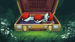  briefcase commentary grass highres no_humans outdoors poke_ball poke_ball_(basic) pokemon still_life zeromatter 