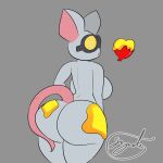  &lt;3 2023 absurd_res anthro back_boob big_breasts big_butt bloon bloons_tower_defense breasts butt digital_media_(artwork) eyewear female gazaster glue glue_rat_(bloons_tower_defense) goggles grey_body grey_skin hi_res looking_at_viewer looking_back mammal monotone_background mouthless murid murine ninja_kiwi nude presenting presenting_hindquarters rat rear_view rodent signature simple_background solo thick_thighs wide_hips 
