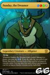  alligator alligatorid crocodilian forest hasbro hi_res magic:_the_gathering plant reptile scalie tcg_card tree wizards_of_the_coast 