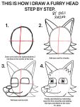  2022 2023 ambiguous_gender anthro canid canine digital_media_(artwork) english_text eric_xoring eyes fur guide_lines hi_res how-to how_to_draw invalid_tag mammal muzzle_(disambiguation) nose pupils solo steps text 