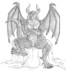  2021 anthro crossed_arms dragon fangs hi_res horn jimfoxx kaage looking_at_viewer male nude open_mouth raised_tail scales scalie showing_paws signature sitting sitting_on_stump solo spread_legs spread_wings spreading tail teeth tongue tree_stump western_dragon wings 