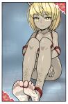  anthro arms_tied bound feet_tied female hi_res humanoid legs_tied pawfeather pecan_(pawfeahter) solo 