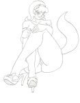  anthro bottomless clothed clothing domestic_cat felid feline felis female footwear hi_res high_heels kitty_katswell krocialblack looking_at_viewer mammal nickelodeon no_underwear shoes smile solo t.u.f.f._puppy topwear 