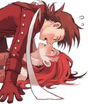  artist_request blush brown_eyes brown_hair buttons gloves lloyd_irving long_hair lowres male male_focus open_mouth red_hair short_hair shy surprised sweatdrop tales_of_(series) tales_of_symphonia yaoi zelos_wilder 