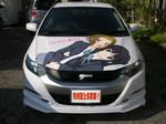  car ground_vehicle itasha k-on! motor_vehicle no_humans photo product_placement tainaka_ritsu 