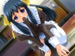  1girl blue_eyes blue_hair da_capo game_cg indoors maid mizukoshi_moe solo 