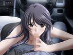  1boy 1girl ayasaka_manami car car_interior censored fellatio game_cg motor_vehicle nonfiction oral penis sano_toshihide source_request vehicle 