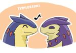  absurd_res ambiguous_gender anthro duo fur generation_2_pokemon hi_res hisuian_form hisuian_typhlosion humming miruku_(artist) musical_note narrowed_eyes nintendo pokemon pokemon_(species) pokemon_legends_arceus regional_form_(pokemon) simple_background smile squint text typhlosion yellow_body yellow_fur 