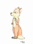  anthro canid canine cute_expression cute_eyes fox greeting happy hi_res male mammal solo waving_hand yordraw 