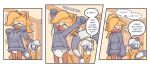  baggashame canid canine canis clothing comic diaper diaper_under_clothing duo embarrassed english_text eyes_closed female female/female hair hi_res hoodie idw_publishing inside lemur mammal motion_lines pajamas pattern_diaper ponytail primate sega sonic_the_hedgehog_(comics) sonic_the_hedgehog_(idw) sonic_the_hedgehog_(series) speech_bubble strepsirrhine stretching tangle_the_lemur text topwear tugging_clothing whisper_the_wolf wolf 