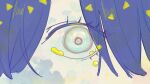  1other ajing073 bangs blue_hair close-up colored_eyelashes colored_tears highres houseki_no_kuni light_particles looking_at_viewer other_focus phosphophyllite phosphophyllite_(ll) solo squinting straight-on tears white_eyes wide-eyed 