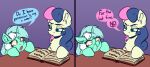  absurd_res bonbon_(mlp) book comic dialogue earth_pony english_text equid equine friendship_is_magic hasbro hi_res horn horse lyra_heartstrings_(mlp) mammal my_little_pony pony text unicorn witchtaunter 