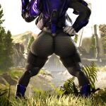  3d_(artwork) absurd_res alien armor back_boob big_breasts big_butt bodysuit breasts butt clothed clothing digital_media_(artwork) digitigrade female halo_(series) hi_res huge_breasts huge_butt kasdaq microsoft sangheili skinsuit solo standing thick_thighs tight_clothing wide_hips xbox_game_studios 