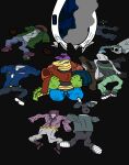  2023 4_fingers alligator alligatorid anthro biped bodily_fluids bottomwear brok_(character) brok_the_investigator clothing crocodilian crying fingers green_body hat headgear headwear hi_res pants reptile sad scalie scar shirt slightly_chubby solo tears thosekidsnextdoor101 topwear 