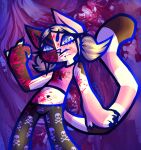  1312 ambiguous_gender anthro blood blood_on_clothing blood_on_face blood_splatter bodily_fluids clothing domestic_cat felid feline felis female kitty_(character) mammal smuthe_(artist) solo 