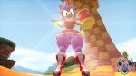  3d_(artwork) amy_rose anthro asrielthewagon breasts butt clothed clothing digital_media_(artwork) dress ears_down eulipotyphlan eyebrows female footwear fur gloves green_eyes hair hammer handwear hedgehog hi_res looking_at_viewer mammal panties pink_body pivoted_ears portrait sega shaded signature simple_background smile solo sonic_the_hedgehog_(series) source_filmmaker text tools underwear url watermark widescreen 