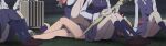  5girls blue_skirt breasts character_request dress haruyama_kazunori kneehighs legs little_witch_academia luna_nova_school_uniform multiple_girls orange_hair school_uniform skirt socks 