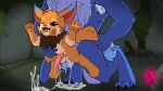  16:9 against_surface against_wall big_dom_small_sub blue_body blue_fur bodily_fluids crying cum cum_in_ass cum_inside dominant duo ejaculation forced fur genital_fluids genitals gnar_(lol) kakau221 league_of_legends male male/male orange_body orange_fur penis rape riot_games size_difference tail tears warwick_(lol) widescreen yordle 