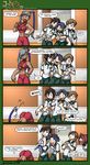  3boys 4koma code_geass comic highres kallen_stadtfeld lelouch_lamperouge multiple_boys multiple_girls rivalz_cardemonde rolo_lamperouge villetta_nu 