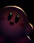  :d absurdres black_background blush blush_stickers colored_skin dark dark_background highres kirby kirby_(series) looking_at_viewer no_humans open_mouth pink_skin red_footwear smile solo suyasuyabi 