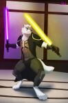  absurd_res canid canine canis dojo hi_res jedi light_sabers male mammal star_wars wolf zakuto 