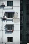  air_conditioner apartment artist_logo building day highres no_humans original outdoors real_world_location realistic scenery urban window yucong_tang 