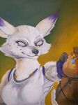  anthro blind blizzard_entertainment calabash canid canine clothing eye_scar facial_scar female feodorath fox fur hi_res mammal oil_painting_(artwork) painting_(artwork) scar smile solo traditional_media_(artwork) vulpera warcraft 