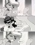  absurd_res anthro black_and_white canid canine comic domestic_ferret duo fox foxdale foxdale_axelrod greyscale hi_res high_school male mammal monochrome mustelid musteline school teenager true_musteline weasel young 