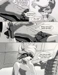  absurd_res anthro black_and_white canid canine car clothed clothing comic duo fox foxdale foxdale_axelrod greyscale hi_res male mammal monochrome procyonid raccoon teenager topless vehicle young 