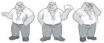  2023 absurd_res anthro bottomwear clothing hi_res humanoid_hands kemono male mammal multiple_poses overweight overweight_male pants peekeroro pose shirt solo suid suina sus_(pig) topwear wild_boar 
