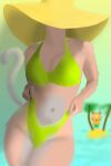  anthro beach bikini butt clothing felid feline female fur h3lg0 mammal seaside solo swimwear tail waist 