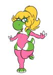  alpha_channel anthro armor clothing digital_media_(artwork) dinosaur female green_yoshi hair hi_res legwear looking_at_viewer mario_bros nintendo reptile scalie shinkaku simple_background solo thigh_highs transparent_background unconvincing_armor video_games wide_hips yoshi yoshi_(character) 