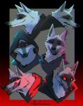  absurd_res akiya-kamikawa anthro canid canine canis clothed clothing death_(puss_in_boots) dreamworks fur grey_body grey_fur hi_res hood male mammal multiple_expressions puss_in_boots_(film) puss_in_boots_the_last_wish red_eyes solo wolf 
