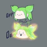  @5u2u4 absurdres blush chibi cyberpunk electricity fantasy green_hair hair_bun highres league_of_legends light light_smile neon_lights rabbit short_twintails supernatural_sweethearts teeth twintails upper_teeth_only uwu zap zeri zeri_(league_of_legends) 