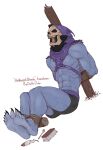  barefoot bone brush claws clothed clothing feathers feet hi_res humanoid kredri male masters_of_the_universe mattel not_furry paws simple_background skeletor skull soles solo tickling toe_claws toes undead 