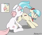  2021 accessory anal anus artist_name bite biting_lip biting_own_lip blue_hair blue_tail blush butt clitoris close-up clothing coco_pommel_(mlp) cutie_mark duo earth_pony equid equine eyes_closed female female_rimming_female feral feral_on_feral friendship_is_magic genitals hair hair_accessory hair_bun hasbro hat headgear headwear hi_res horse looking_pleasured mammal my_little_pony nurse_clothing nurse_hat nurse_headwear nurse_redheart_(mlp) open_mouth oral penetration pink_hair pink_tail pony pussy quadruped raised_tail rimming sex signature sitting strebiskunk tail tan_body tongue tongue_out white_body 