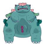  absurd_res female feral generation_1_pokemon hi_res intimidation mega_evolution nintendo pokefancompletionist pokemon pokemon_(species) solo standing_over venusaur 