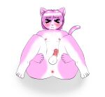  anthro butt domestic_cat feet felid feline felis furry genitals girly hair hi_res invalid_tag little_dick little_penis male male/male mammal nipples penis perobito pink_hair pink_nipples shy small_penis solo 