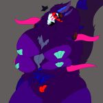  1:1 absurd_res anthro big_breasts big_tail breasts female fluffy fluffy_tail hi_res huge_breasts machine mamagen multi_breast multi_ear multi_eye protogen protogenqueen queen royalty solo tail tentacles thick_thighs 