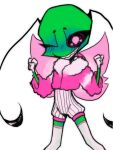  3:4 3_fingers alien alien_humanoid ambiguous_gender antennae_(anatomy) bald blush blush_lines bottomwear chibi clothed clothing diss_(dreamscreep) dreamscreep fingers footwear fully_clothed girly glistening glistening_eyes gloves green_body green_skin handwear humanoid insect_wings invader_zim irken jacket legwear nickelodeon one_eye_closed pak pink_clothing pink_eyes pink_wings pose shorts smile smiling_at_viewer socks solo thigh_highs thigh_socks toothy_grin topwear wings wink 
