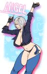  absurdres akasa523 angel_(kof) black_jacket breasts character_name gloves highres jacket large_breasts the_king_of_fighters underwear white_hair 