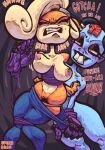  absurd_res activision anthro areola bandicoot big_breasts blonde_hair bottomwear bottomwear_down bouncing_breasts breasts buckteeth clenched_teeth clothed clothing coco_bandicoot crash_bandicoot_(series) duo female female/female forced forced_exposure genitals hair hi_res human legwear mammal marsupial nina_cortex nipples panties pants pants_down partially_clothed pussy restrained small_waist speeddrop teeth thick_thighs tight_clothing underwear 