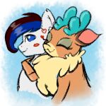  &lt;3 1:1 2018 antlers black_hair blue_antlers blue_eyes blue_hair canon_x_oc capreoline deer digital_drawing_(artwork) digital_media_(artwork) duo embrace equid equine eyelashes eyes_closed eyeshadow fan_character female feral fluffy fluffy_chest fur hair hi_res horn horse hug interspecies kiss_mark kiss_mark_on_face makeup male male/female mammal multicolored_body multicolored_fur pony reindeer romantic romantic_couple shadowreindeer smile tan_body tan_fur them&#039;s_fightin&#039;_herds two_tone_body two_tone_fur velvet_reindeer_(tfh) white_body white_fur yellow_body yellow_fur 