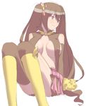  0peko breasts brown_hair detached_sleeves hair_ribbon large_breasts long_hair lopunny open_clothes open_shirt personification pink_eyes pokemon ribbon shirt thighhighs twintails 